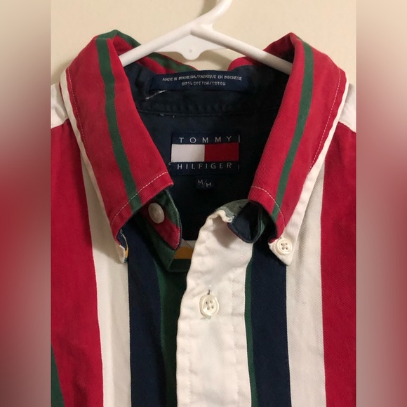 Tommy Hilfiger Men’s Multicolor Striped Button-Down Shirt - Picture 3 of 4